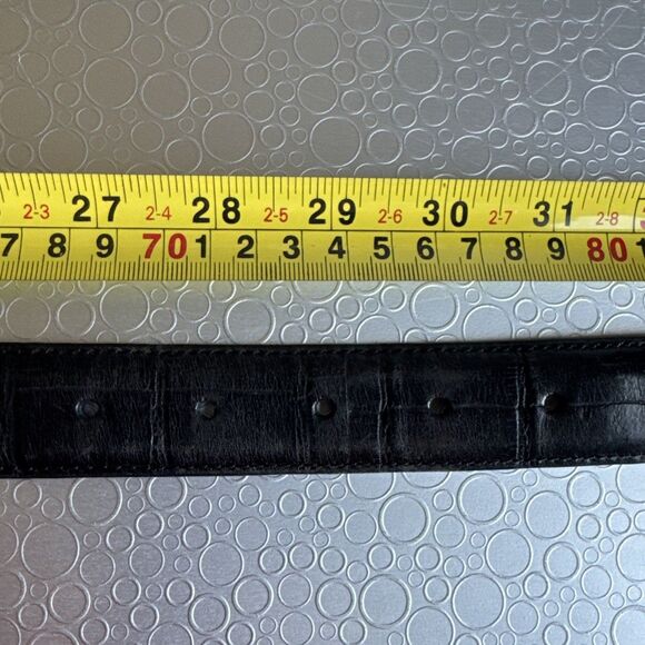 Vintage Brighton Womens Black Leather Belt 41903 Medium Gold Tone Buckle 27-31 main image 11